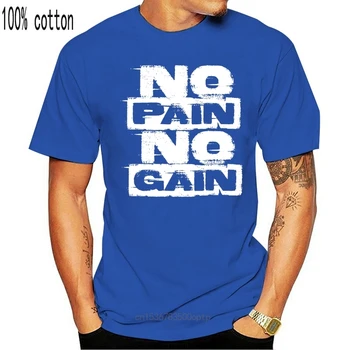 Vyrai Vasarą Praranda Kawaii No Pain No Gain Sveikatingumo Studija Body Building Motyvacija Marškinėliai Juokingas Naujas Prekės Ženklas Marškinėliai