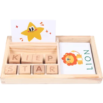 Naujos Medienos Rašybos Žodžių Žaidimą Vaikams Anksti Švietimo Žaislai Vaikams Mokymosi Mediniai Žaislai Montessori Ugdymo Įspūdį žaislai