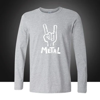 2019 m. rudenį naujų mados hip-hop ' o T-shirt medvilnės spausdinimo metalo, roko grupė ilgomis rankovėmis T-Shirt laisvi drabužiai plius dydis