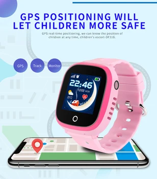 IP67 atsparus Vandeniui Smart GPS Tracker Locator Vaikams, Kūdikių SOS Skambučio Nuotolinio Stebėti Kameros Signalizacijos Anti-lost Smartwatch Žiūrėti Laikrodis