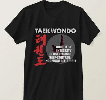 Mados Dizaino Taekwondo Dogmas Kovos Menų Tae Kwon Do T-Shirt. Vasaros Medvilnės trumpomis Rankovėmis O-Neck T Shirt Mens Naujas S-3XL
