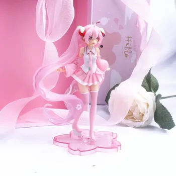 14cm Anime Rožinė Sakura figūrėlių, Žaislai Mergaitėms, PVC Paveikslas Modelis, Žaislai, Dovanos