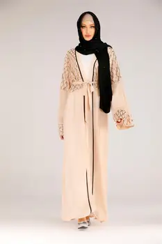 Moteris Juoda Abaja Kimono Hijab Musulmonų Suknelė Turkijos Islamo Drabužių Kaftan Caftan Maroc Skraiste Soiree Grote Maten Dames Kleding