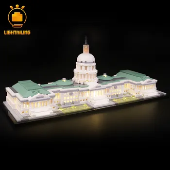 LIGHTAILING LED Šviesos Rinkinys Architektūros 21030 jav Kapitolijaus Pastatas Bloko Apšvietimo Rinkinys (neįeina Modelis)