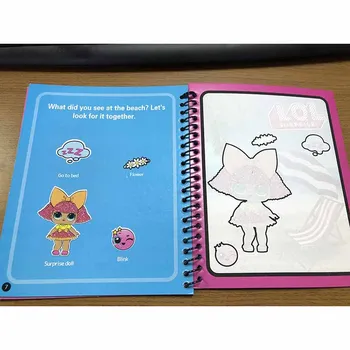 LOL staigmena lėlės Pradinio Vandens tapybos, Piešimo žaislai Grafiti veiksmų skaičius, Watercolour magija knyga mergaitėms gimtadienio dovanos 2