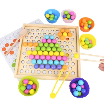 Vaikai Ankstyvojo Mokymosi Švietimo Montessori Spalva Rūšiavimo Mediniai Žaislai Rankas Smegenų Mokymo Įrašą Karoliukai Matematikos Žaislas, Žaidimas Vaikams