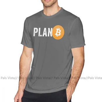 Bitcoin Marškinėliai Planą B, T-Marškinėliai 100 Proc. Medvilnė, Trumpas Rankovėmis Tee Marškinėliai Spausdinami Streetwear Mens Didelis Nuostabus Marškinėlius