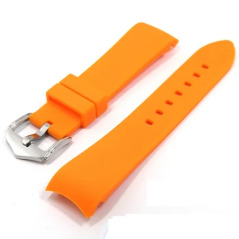 Juoda oranžinė minkštas Lauko lenktas silikoninis Už Seiko Omega oris apyrankė kaučiukas Watchband 18mm 20mm 22mm atsparumas vandeniui dirželis