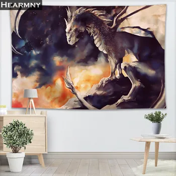 HEARMNY Dragon Gobelenas Sienos Kabo Dekoro Gobelenas Šou elementas, Skirtas Namų Puošybai Kempingas Palapinė Kelionės Miega Padas