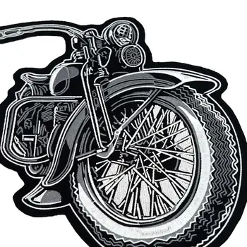 Didelis motorinis geležies pagrindo Išsiuvinėti Siuvimo Etiketės punk dviratininkas Pleistrai Drabužių, Lipdukų Drabužių Priedai Ženklelis