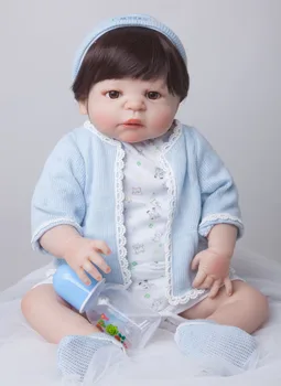 BZDOLL 55cm Full Body Silikono Reborn Baby Lėlės, Žaislai Tikroviška Žaisti Namuose Žaislas Naujagimis Berniukas Kūdikių Kalėdų Dovana, Vonioje Dušo Žaislas