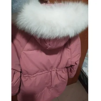 Žiemos Žemyn Striukės Nekilnojamojo Fox Fur 90% Ančių Pūkai Bombonešis Striukė Moterims Kailis Korėjos Trumpas Stilių, Viršutiniai Drabužiai, Paltai Pagrindinių Ukrainos Moterų