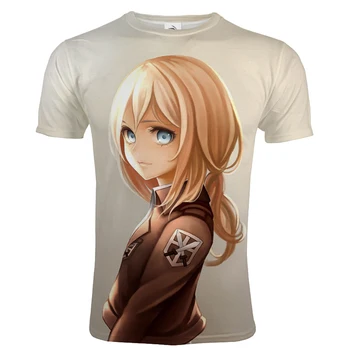 2020 Naujas Išpuolis Titan 3D Atspausdintas T-shirt Vyrai Moterys Anime Stiliaus Streetwear Cosplay Marškinėlius Sporto Atsitiktinis Hip-Hop T marškinėliai, Unisex