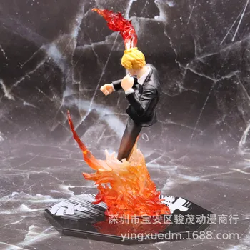 Vienas Gabalas Veiksmų Skaičiai Sanji Ugnies Koja Modelis Žaislas PVC Žaislai, One Piece Anime Sanji Japonų Anime Figure16cm