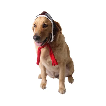Pet Šuo, Katė Aviatorius kepurė su Šaliku Šalies Persirengęs Kalėdų Helovinas Pet Oro Pajėgų Bžūp Naminių Reikmenys