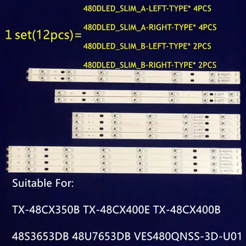 LED Juostelės LED Apšvietimo Juostą 480DLED_SLIM už TX-48CX350B TX-48CX400E TX-48CX400B 48S3653DB 48U7653DB VES480QNSS-3D-U01