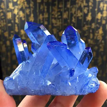Natūraliai mėlyname Grupių Kristalų Gem Akmens Gydomųjų Mineralinio Pavyzdys Reiki Rinkti namų stalo dekoras
