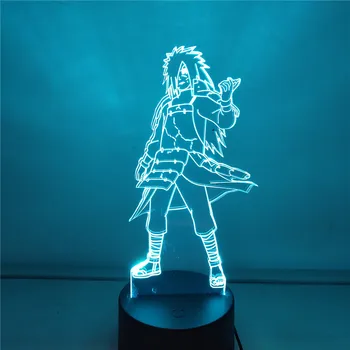 Naruto Uchiha Madara Anime Duomenys 3D LED Spalva Keičiasi Veiksmų Figma Žaislai Shippuden 