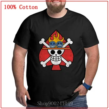 Hombre camiseta Ace Jolly Roger Vienas Gabalas Piratų Karalius Medvilnės didelio Dydžio Marškinėlius trumpomis Rankovėmis, vyrų įgulos kaklo Aukščiausios Kokybės Laisvas
