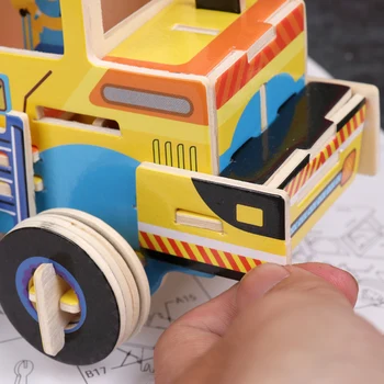 Vaikai 3D Puzzle Dėlionės Eismo Galvosūkiai, vaikų žaislų Vaikas Ankstyvasis ugdymas Švietimo Žaislai Vaikams Brinquedo Educativo Įspūdį Žaislai