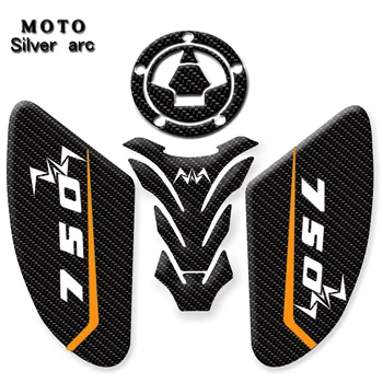 750 Logotipas Motociklo Anglies pluošto tekstūra 3D Bakas Rezervo Raštas Apsaugos Lipdukas, skirtas KAWASAK Z750 Z 750 2007-2009 m. 2008 m.