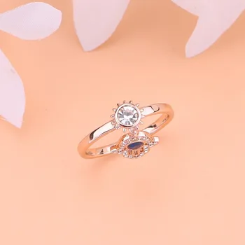 Bižuterijos aukštos kokybės swa, žavesio paslaptis Hassam vertus pendant crystal moterų žiedas elegantiškas šviežių subtilus žiedas