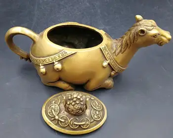 Kinija Kolekcines, Subtilus Dekoras sendinto žalvario arklių Arbatinukas