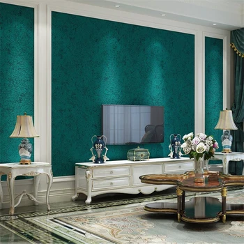 Šiaurės stiliaus povas mėlyna žalia tapetai paprasto Pietryčių Azijos miegamasis restoranas kambarį viešbutyje tapetai drabužių parduotuvė