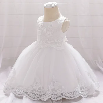 LZH 2021 Naujas Kūdikiams, kūdikių Mergaitės Suknelė Pearl Siuvinėjimų Suknelės Nėriniai Princesė Dress Baby 1 Metų Gimtadienio Kalėdų Vakarėlį Kostiumas