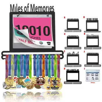 9 Stilių Medalis pakaba Metalo medaliai laikiklį su Lenktynių kombinezonai su Antkrūtiniais Sporto medalis display rack sienos Pakabinti apdailos Maratonas paleisti plaukti kt.