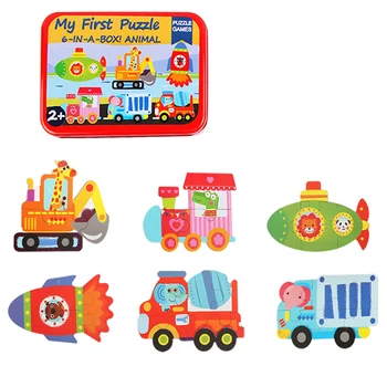 Pjūklelis dėlionės (Galvosūkiai Vaikams, Vaikams, Žaislai, Vabzdžių, Gyvūnų, Transporto priemonių Kalėdų Dovana Geležies talpinimo Švietimo Montessori Medžiaga