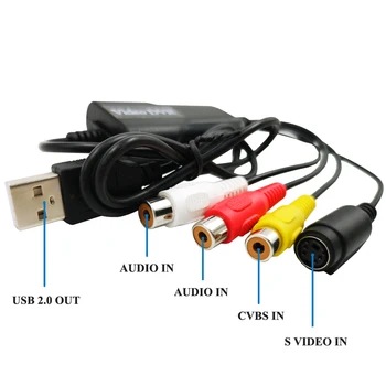 Naujas Wiistar USB 2.0 Audio Video Capture Card Easycap Adapteris į VHS į DVD, Video Capture for Win7/10/XP/Vista