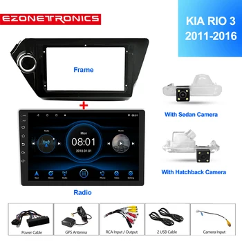 2Din 9Inch Android8.1 Automobilio Radijo Multimedia Vaizdo Grotuvas, Navigacija, GPS KIA K2 RIO3 Priedai Sedanas Hečbekas 2011-2016Auto