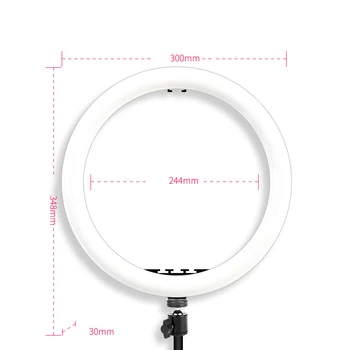 12inch 30cm Selfie Šviesos Žiedas Lempa LED šviesos srautą galima reguliuoti Šviesos Žiedas su Trikoju šviesos Ringlight su veidrodžio Stovėti TikTok 