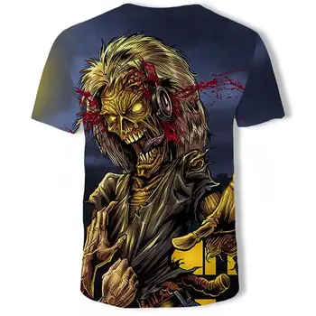 2020 m. Sunkiosios Muzikos Atvėsti Klasikinė Juosta Kaukolės galvą Marškinėliai Mados Rocksir t-marškinėliai Vyrams, 3D T-Shirt DJ Marškinėlius vyriški Marškiniai