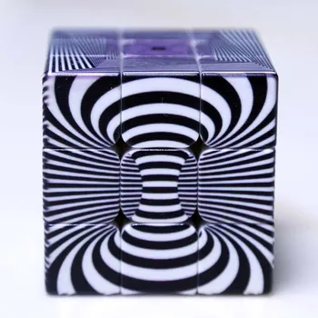 3x3x3 Kubo Galvosūkį 56mm Optinis Klaida Magic Cube Iliuzija 3D Vision Modelis Greičio Įspūdį Kubo Intelektinės Plėtros Žaislą Dovanų