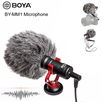 BOYA PAGAL MM1 Kondensatoriaus Vaizdo Įrašymas Mikrofonas-Fotoaparatas Vlogging 