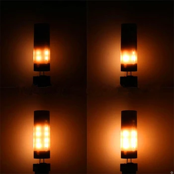 Naujos ugnies, šviesos, G4, G9 E14 AC85-265V AC110V AC220V 3W 250-300lumens 1400K Led Lemputės KAMBARIO šviesos kukurūzų ugnies šviesos lempos 5vnt/daug