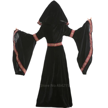Halloween Kostiumai Vaikams Mergaitėms Viduramžių Cosplay Vampyras Ragana Dress viduramžių Karnavalas Šalies Veiklos rezultatų Ilgai Drabužių