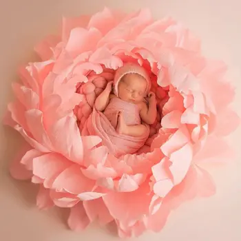 Kūdikių Gėlių Formos Kelia Konteinerių Naujagimių Didelis Žiedlapis Fotografijos Rekvizitai Kūdikių Nuotraukų Fotografavimo Priedai