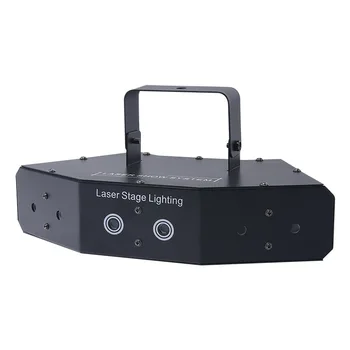 DMX 512 Ventiliatorius-formos šešių akių skenavimo RGB Lazerių Šviesos DJ Disco Club Etape Renginio Šou Šalis Poveikis lemputė su Garso Kontrolė