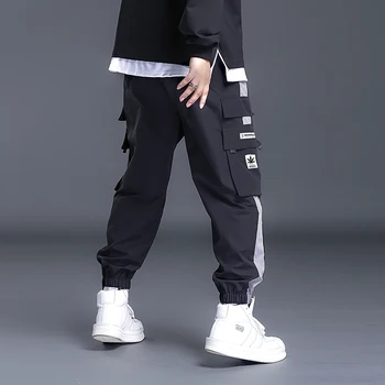 Plius 7XL 6XL 5XL Track Pants vyriškos Multi Kišenės Krovinių Haremo Kelnės Hip-Hop Atsitiktinis Vyras Tatical Poilsiu Kelnės Mados Atsitiktinis