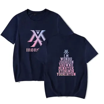 2020 Mados Moteriški T Shirts Kpop MONSTA X WONHO MP Tos Pačios Lyties trumpomis Rankovėmis Marškinėlius Atsitiktinis Harajuku T-shirt Viršūnes 4XL Drabužiai