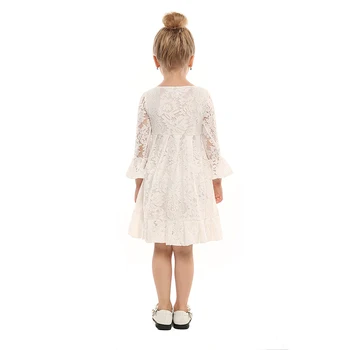 Elegantiškas Vaikų Mergaičių Juoda Balta Nėrinių Suknelės, Vestuvės Drabužius Gimtadienio Dovana
