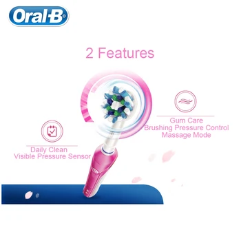 Oral-B Sonic 3D Smart Elektros dantų šepetėlį Slėgio Jutiklis 48800 Kartus Rotacija Įkrovimo Indikatorius Pro2000 Elektrinis dantų Šepetėlis