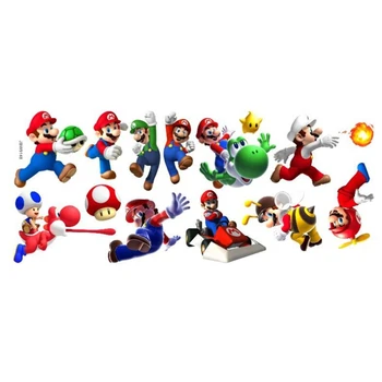 3D animaciją Mario Kart žaidimas siena lipdukas, vaikų kambario, berniukui dovana, namų sienų apdailai animacija plakatas