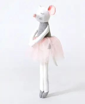 40CM Rožinė Baleto Pelės Pliušiniai Žaislai Puikus Gimtadienio Dovana Kūdikių Mergaičių Premium iškamša Pelės Lėlės Su Tiulio Suknelė