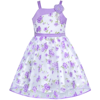 Gėlių Mergaitės Suknelė Violetinė Gėlių Bakas Vestuves Inscenizacija 2020 Metų Vasaros Princesė Suknelės Mergina Drabužius Sundress Vestidos Karnavalas