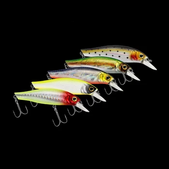 LEDIAO 8cm 8g Žvejybos Masalas Minnow Suvilioti 3D Modeliavimas Žuvies Formos Wobblers Crankbait Kokybės Bass Masalas, Žūklės Reikmenys Priedai