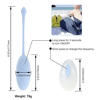 Belaidis Nuotolinio Valdymo Vibracija Kulka Kiaušinių Vibratorius, Sekso Žaislai Moteris USB Įkrovimo Klitorio Stimuliatorius Makšties Masažo Kamuolys